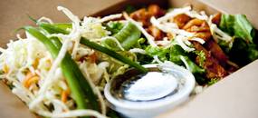 A Szechwan stir-fry salad with spicy gochu jang chicken at Belly Deli on Sunday, June 16. Daniel Brenner I AnnArbor.com